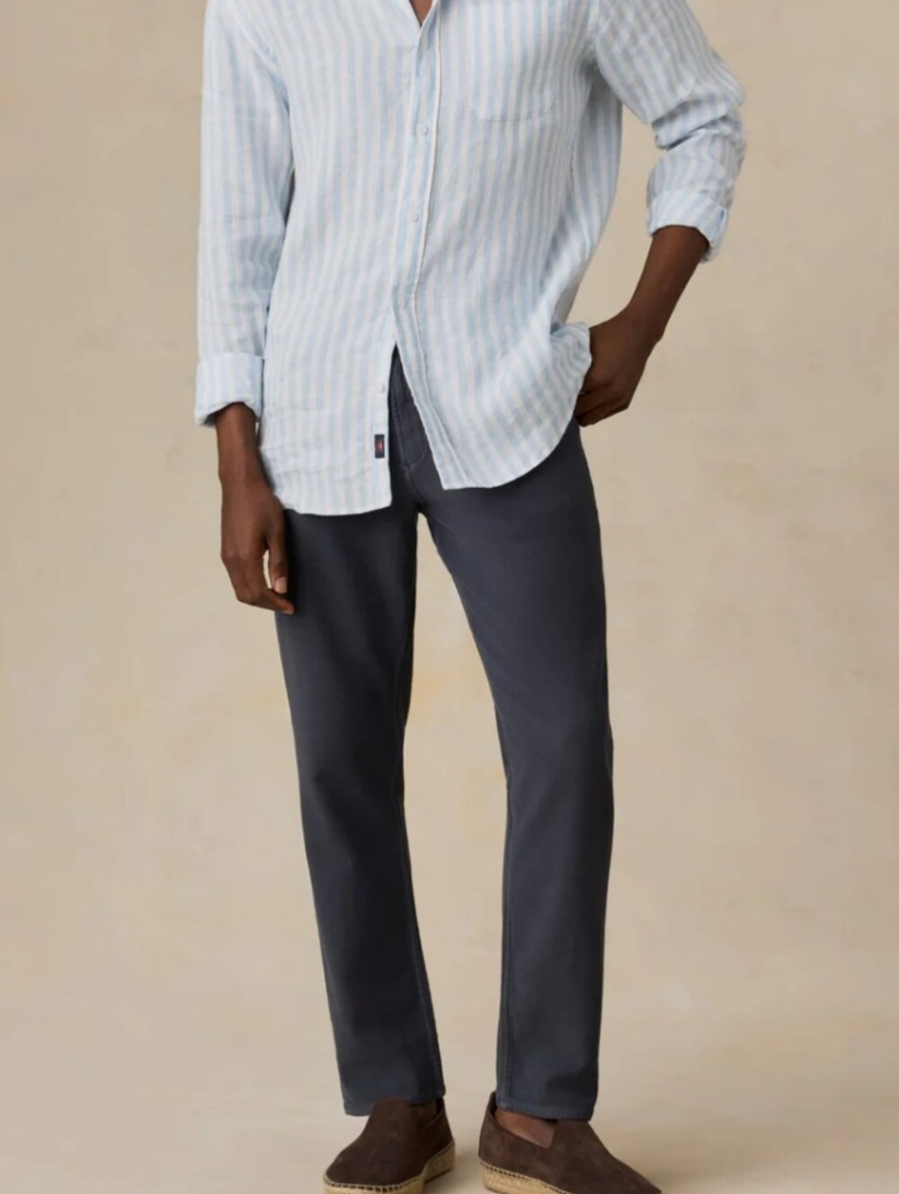 Faherty Men's Stretch Terry 5 Pocket Pants.